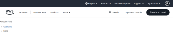 Amazon RDS / Aurora screenshot