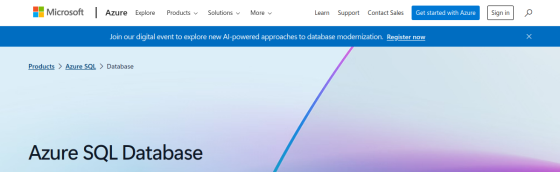 Azure SQL Database screenshot