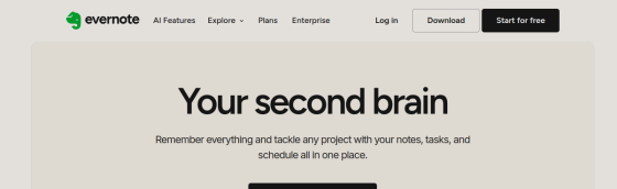Evernote screenshot