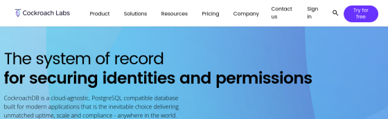 CockroachDB screenshot