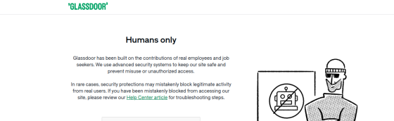 Glassdoor screenshot