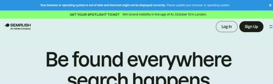 Semrush screenshot
