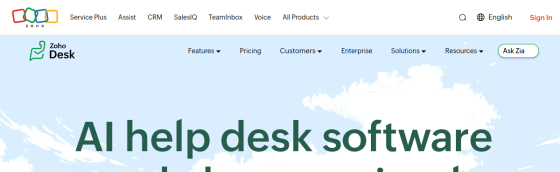Zoho Desk Zia screenshot