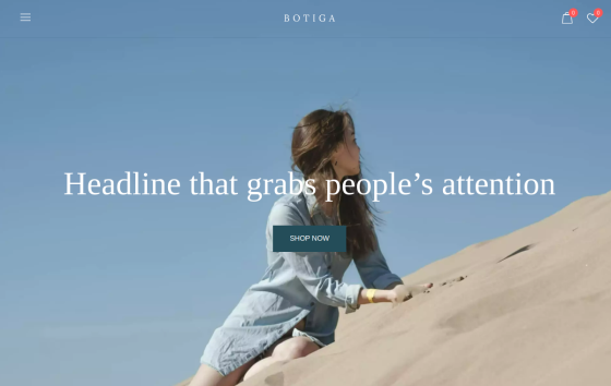 Botiga Apparel — Fashion & Apparel eCommerce website design preview