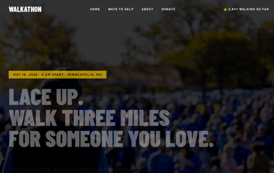 Sydney Walkathon — Charities & Foundations Nonprofit website design preview