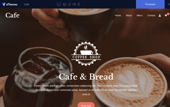 Sydney Cafe — Cafés & Bakeries Restaurant website design preview