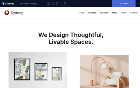 Sydney Interior Design — Architecture & Interior Real Estate website design preview