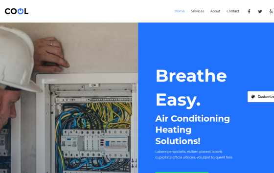 Technician — Construction & Trade Business website design preview
