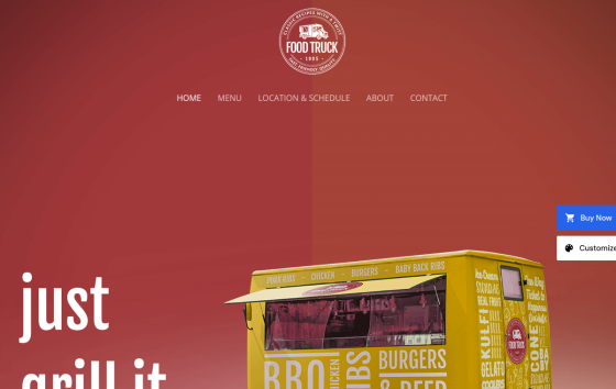 BBQ Food Truck — Street Food & Casual Restaurant website design preview