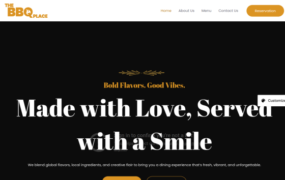BBQ Restaurant — Street Food & Casual Restaurant website design preview