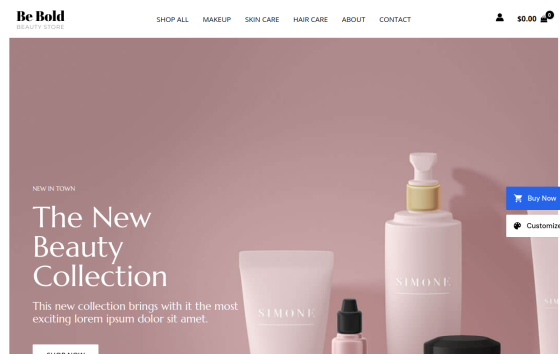 Be Bold — Spa & Wellness Health & Beauty website design preview