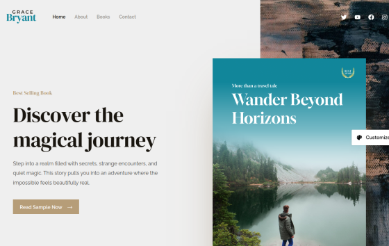 Bestselling Author — Personal Portfolios Portfolio website design preview