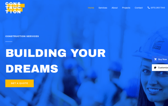 Building Construction — Construction & Trade Business website design preview