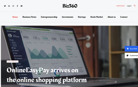 Business Magazine — Magazine & Editorial Blog website design preview