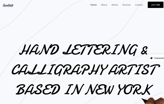 Calligraphy Artist — Studios & Creative Photography website design preview