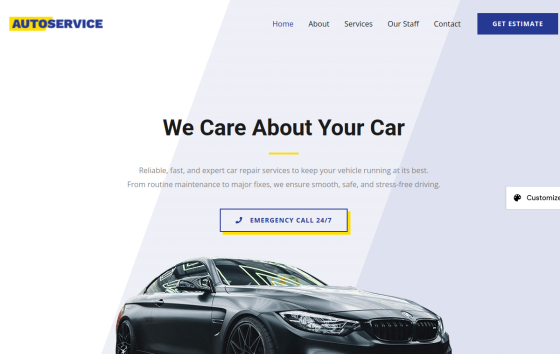 Care Repair — Home & Repair Services Automotive & Trade Services website design preview