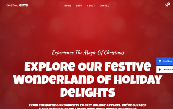Christmas Shop — Home, Kids & Pets eCommerce website design preview