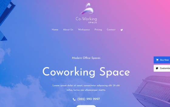 Co Working Space — Tech & Startups Technology website design preview