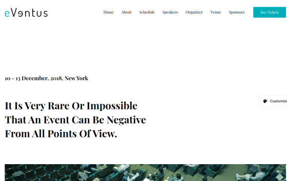 Conference Event — Weddings & Events Travel & Hospitality website design preview