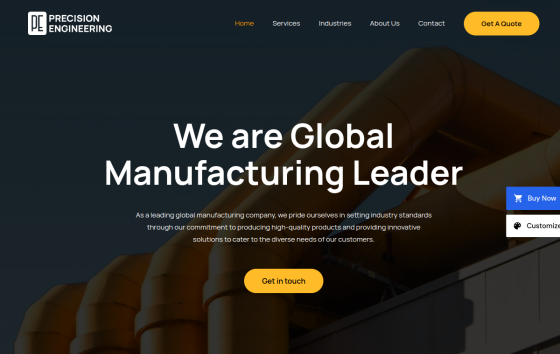 Construction Equipment — Construction & Trade Business website design preview