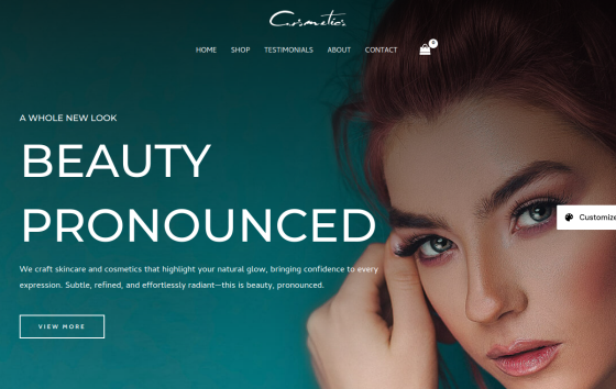 Cosmetics Store — Skincare & Fragrance Health & Beauty website design preview