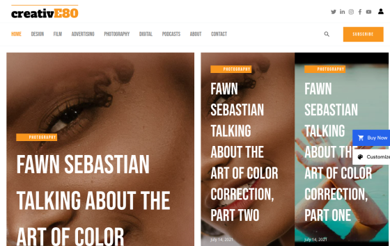 Creative Blog — Magazine & Editorial Blog website design preview