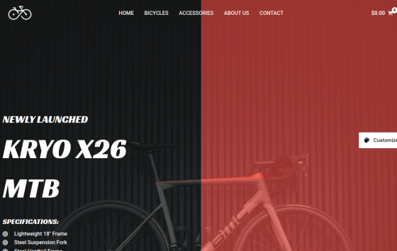 Cycle Shop — Personal Training & Coaching Fitness website design preview