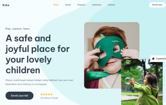 Day Care Services — Clinics & Medical Health & Beauty website design preview