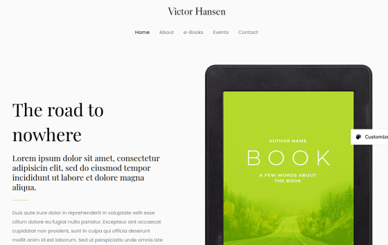 E Book Author — Personal Portfolios Portfolio website design preview