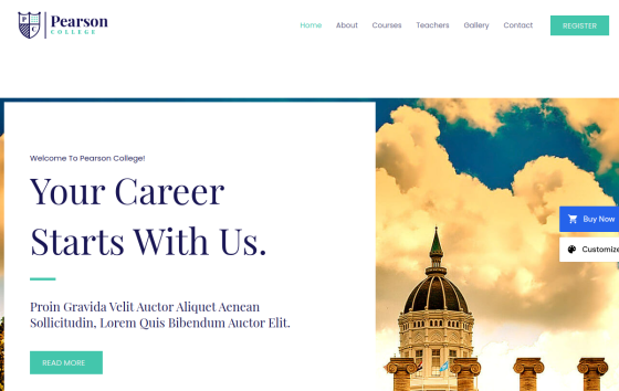 Pearson College — Kids & Tutoring Education website design preview