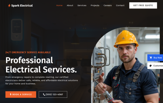 Electrician Company — Home & Repair Services Automotive & Trade Services website design preview