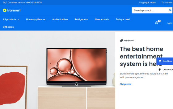Electronic Store — Electronics & Gadgets eCommerce website design preview