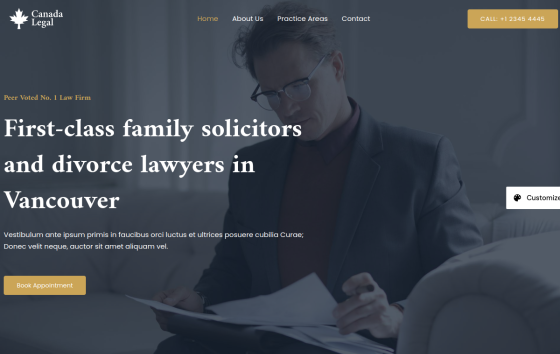 Family Lawyer — Legal & Finance Business website design preview