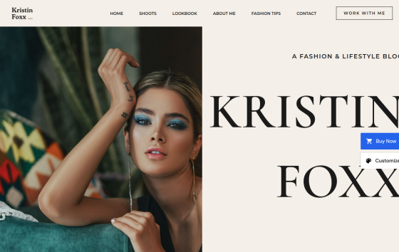 Fashion Influencer — Lifestyle & Personal Blog website design preview