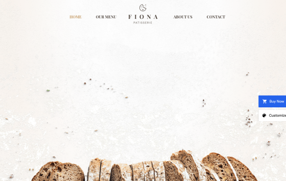 Fiona Patisserie — Fine Dining & Bistro Restaurant website design preview