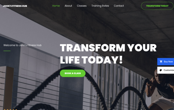 Johns Fitness Hub — Gyms & Studios Fitness website design preview