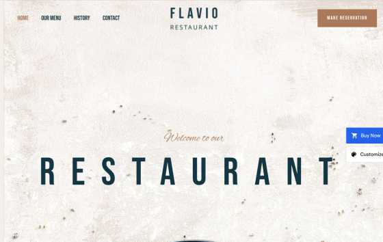 Flavio Restaurant — Fine Dining & Bistro Restaurant website design preview