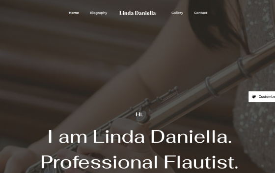 Flute Artist — Studios & Creative Photography website design preview