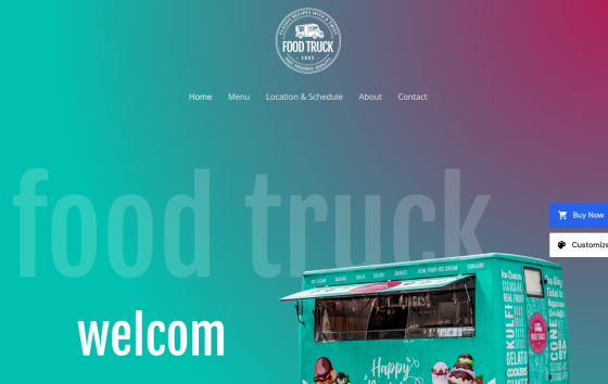 Food Truck — Street Food & Casual Restaurant website design preview