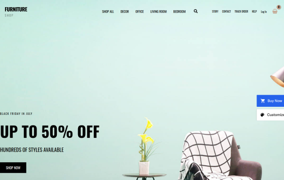 Furniture Shop — Home, Kids & Pets eCommerce website design preview
