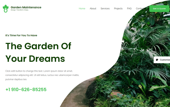 Garden Maintenance — Home & Repair Services Automotive & Trade Services website design preview