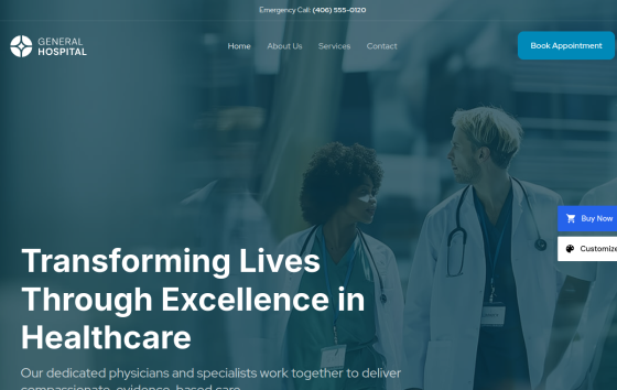 General Hospital — Corporate & Consulting Business website design preview