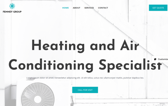 Heating and Ac Technician — Home & Repair Services Automotive & Trade Services website design preview