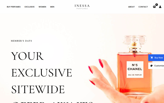 Innesa Perfumes — Home, Kids & Pets eCommerce website design preview