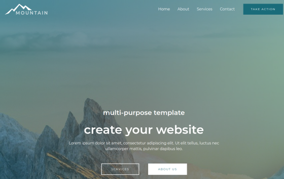 Mountain — Water & Adventure Sports Sports & Outdoor website design preview