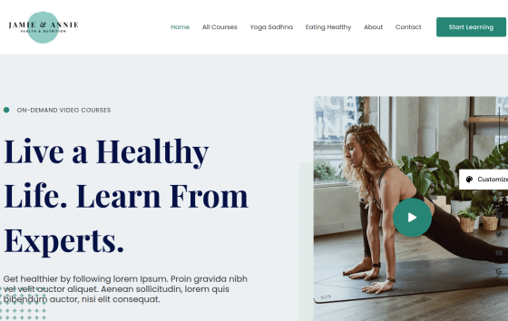 Online Health Coach — Clinics & Medical Health & Beauty website design preview