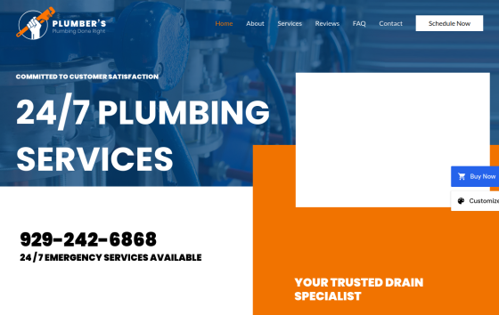 Plumber — Home & Repair Services Automotive & Trade Services website design preview