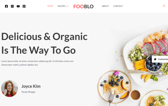 Recipe Blog — Recipe & Food Blogs Blog website design preview