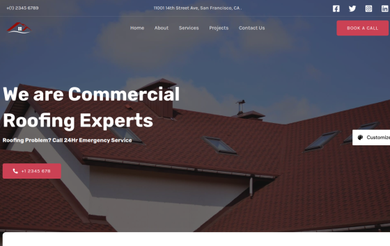 Roofing Agency — Digital & Marketing Agency website design preview