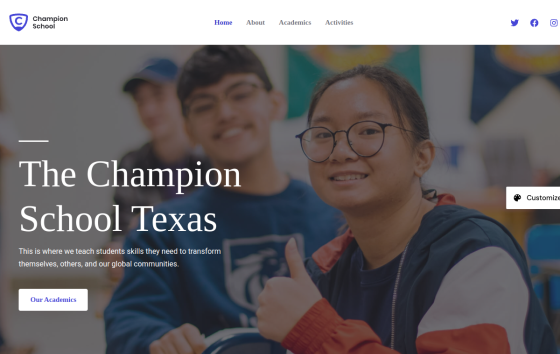 School — Schools & Universities Education website design preview